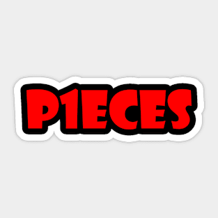 P1ECES (Red) Sticker